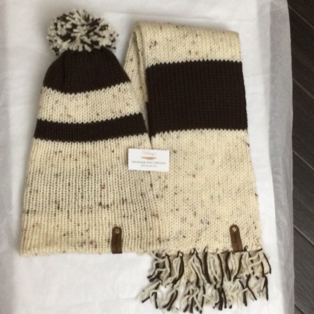 Amaryllis Knit Beanie and Scarf Set (Item #909)